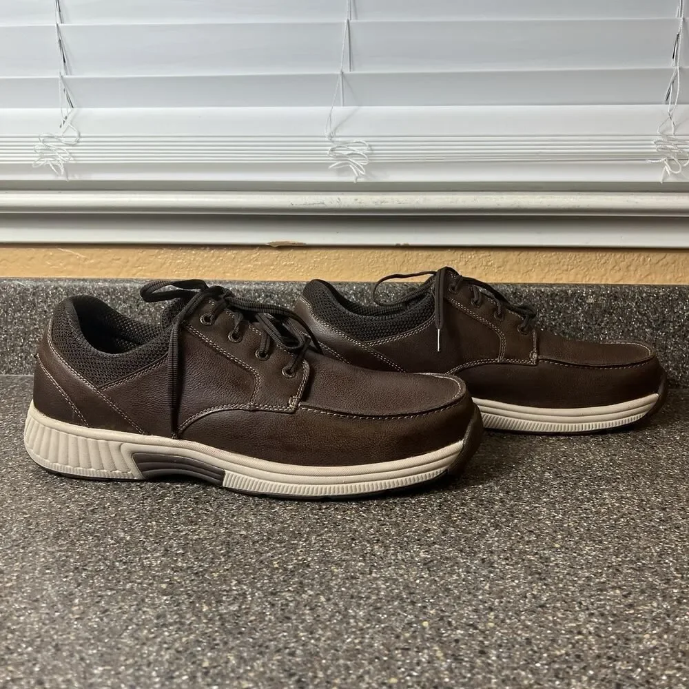 Orthofeet 428 Mens Sz 13 M Brown Comfort Casual Walking Driving Shoe Lace Up Low